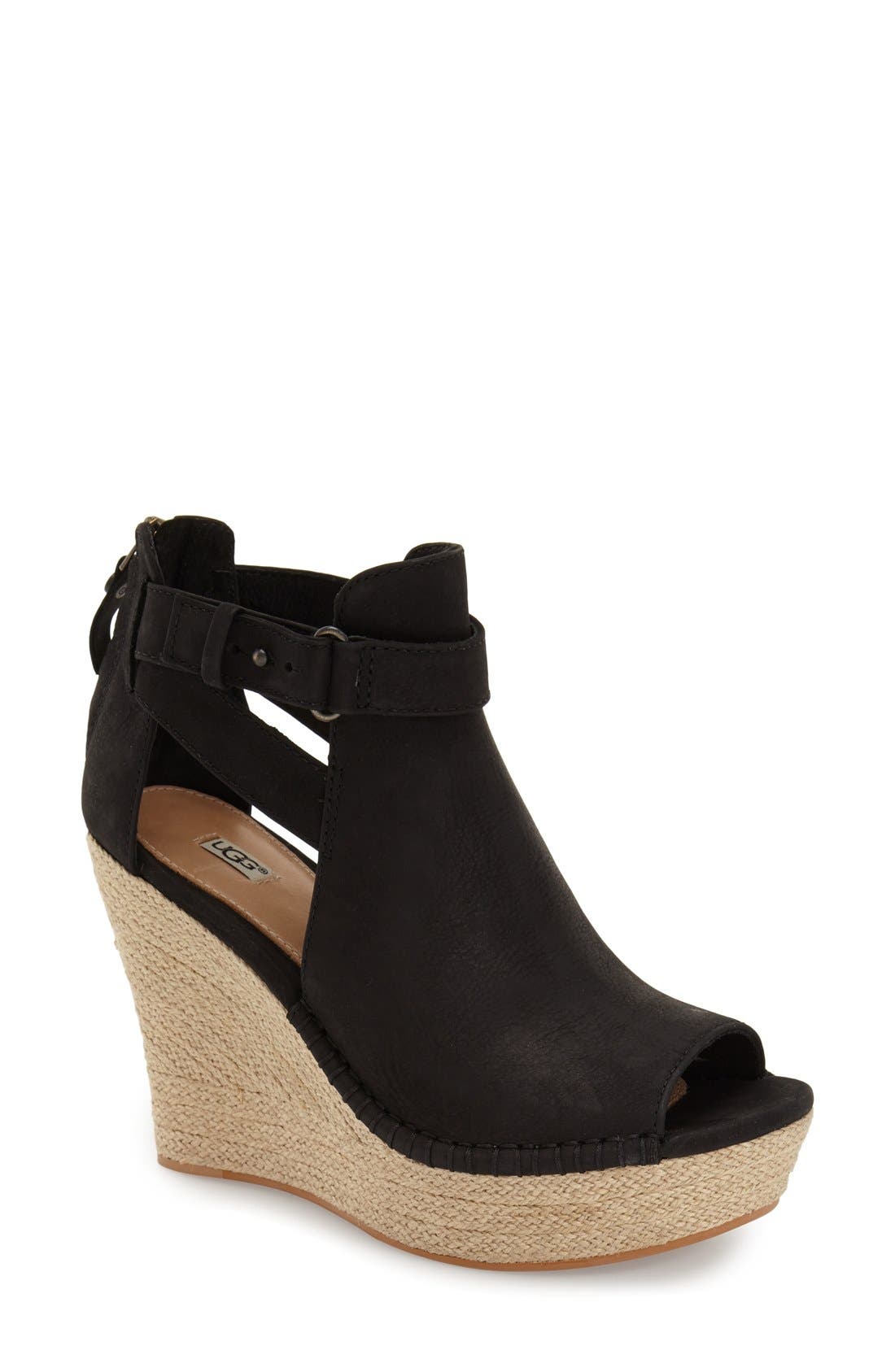 UGG<sup>®</sup> 'Jolina' Open-Toe Wedge, Main, color, 