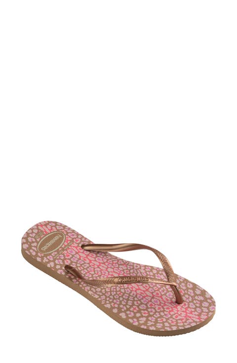 Slim Animal Print Flip Flop (Women)