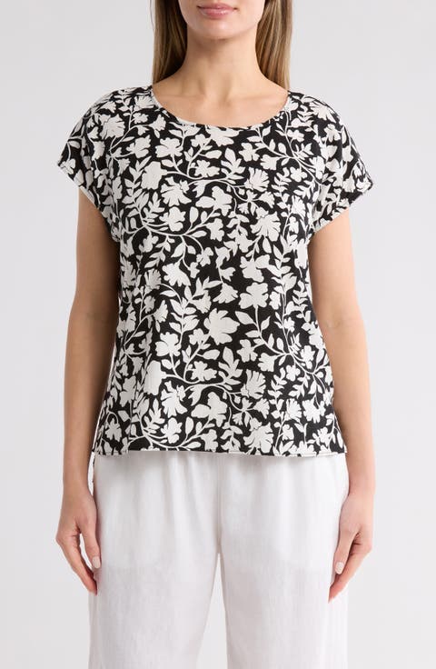 Easy Linen Blend Popover Top