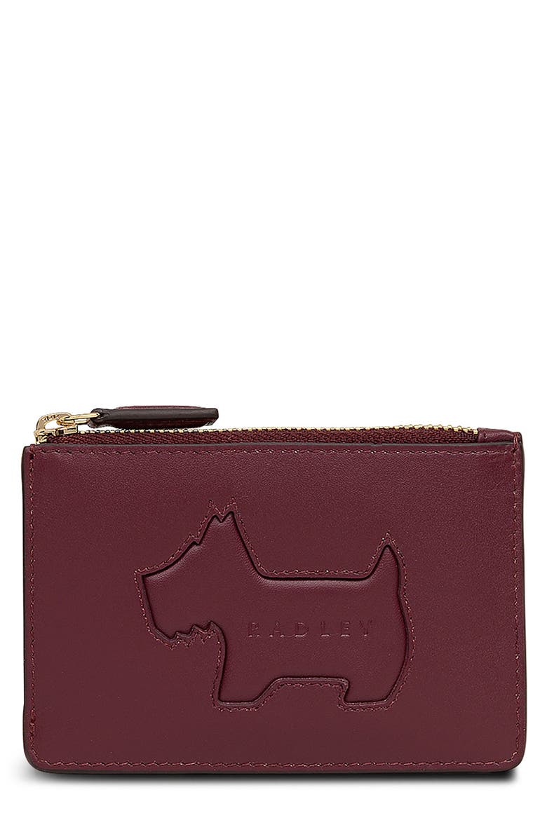 Hadley Lane Leather Card Case, Main, color, DARK CHERRY
