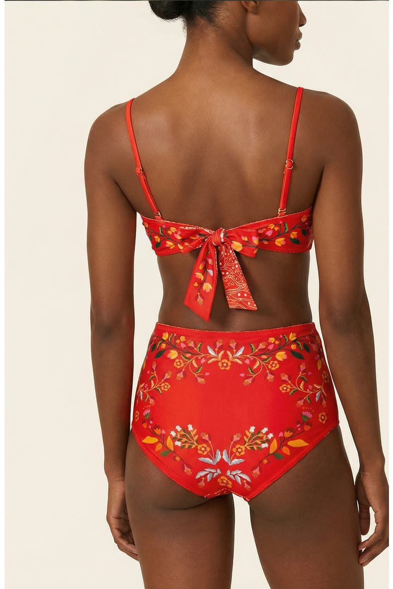 Scarlet Bloom Reversible Bikini Bottom, Alternate, color, Red