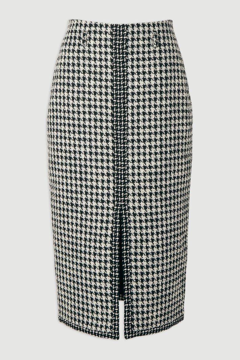 Tweed Belted Pencil Skirt, Alternate, color, Multi