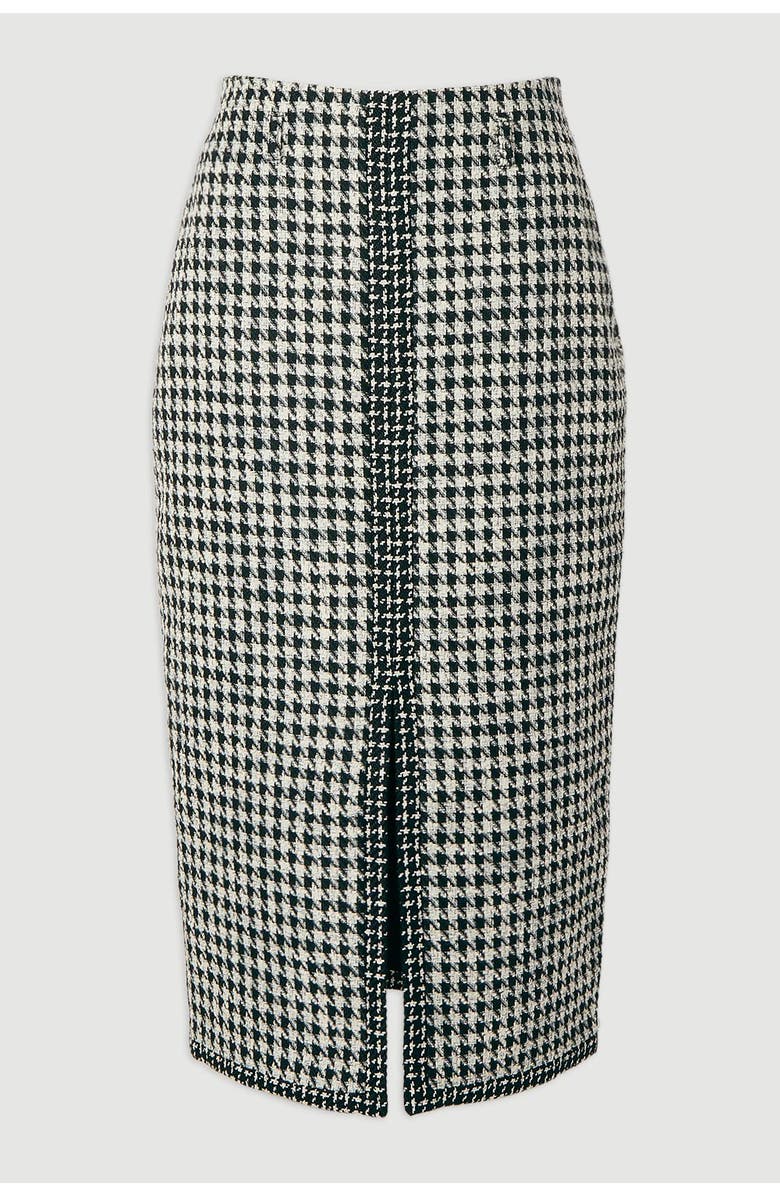 Karen Millen Tweed Belted Pencil Skirt, Alternate, color, Multi