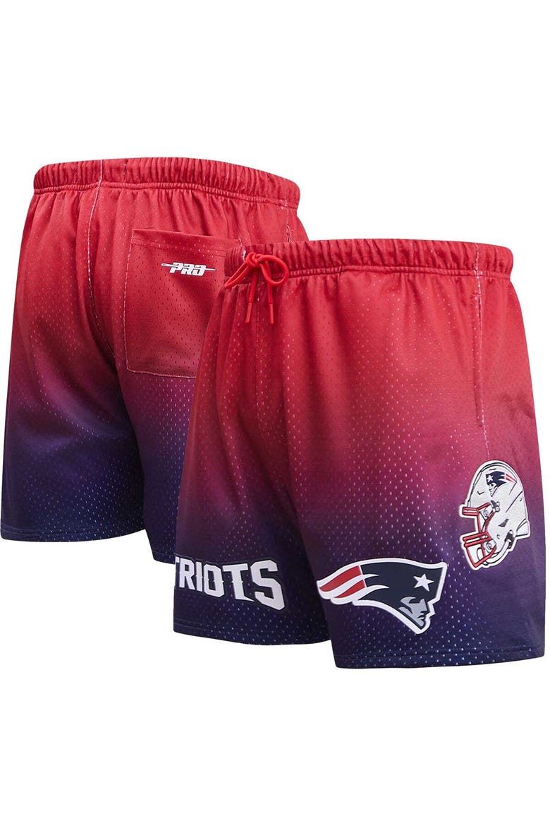 Men's Pro Standard Navy/Red New England Patriots Ombre Mesh Shorts, Main, color, Navy