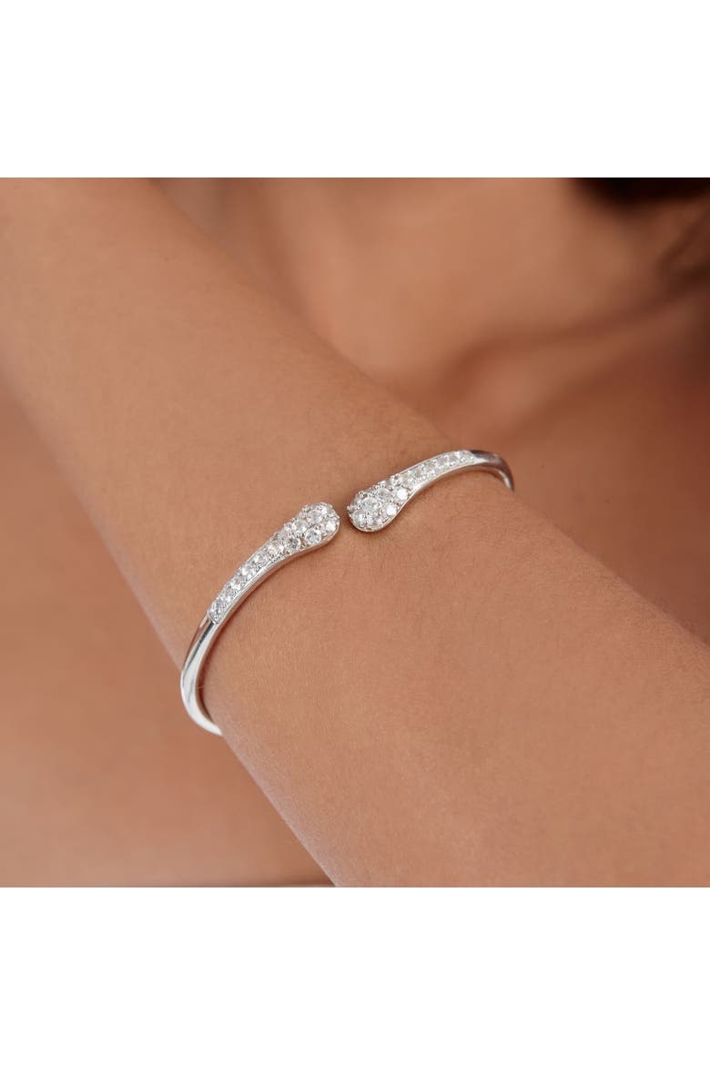 Skinny Drip Twist Bangle, Alternate, color, Sterling Silver