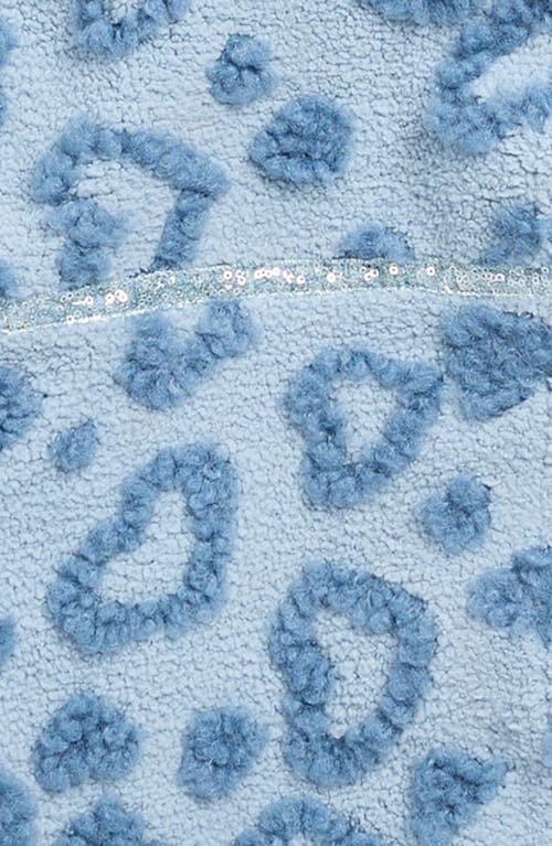 Truly Me Kids' Textured Fleece Jacket In Blue