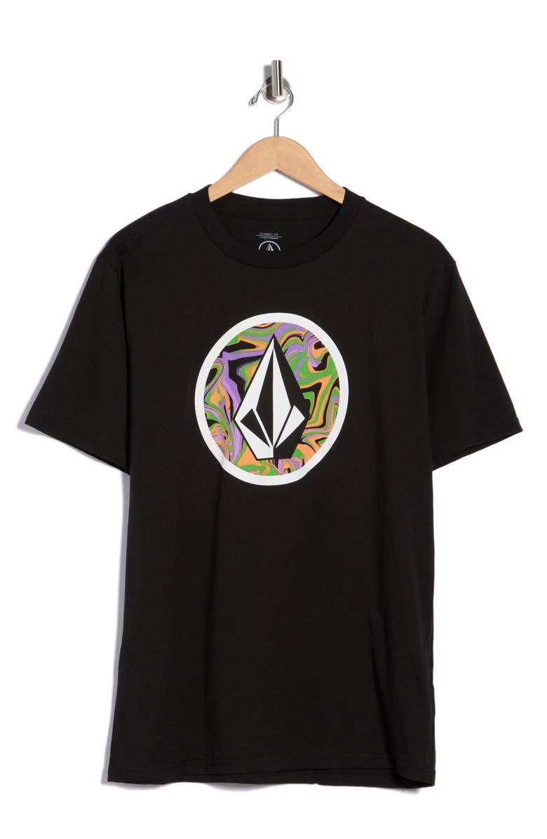 Volcom Crisp Stone Fill Graphic T-Shirt, Alternate, color, Black