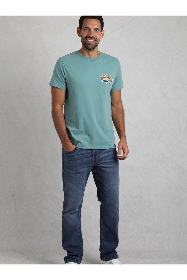 Land And Sea Back Print Graphic T-Shirt, Alternate, color, Mineral Blue