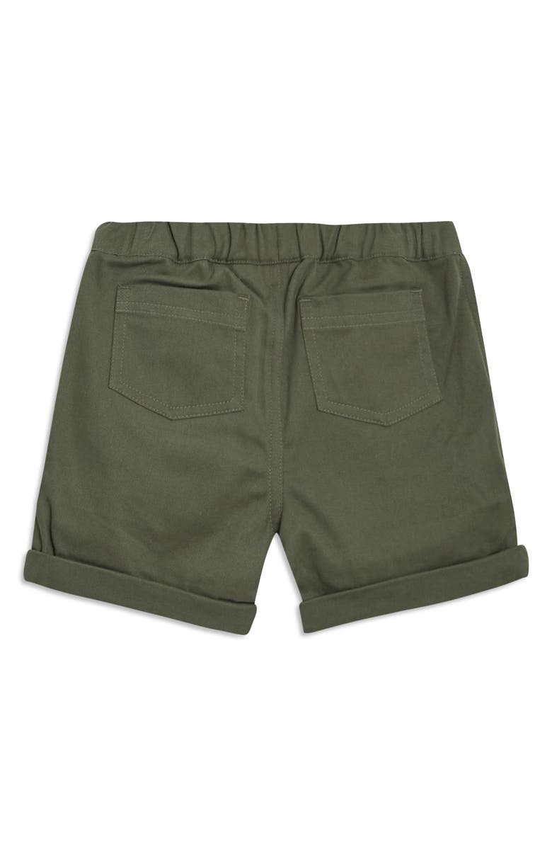 JOJO MAMAN BEBE Dino Stamp Cotton Button-Up Shirt & Shorts Set, Alternate, color, Khaki