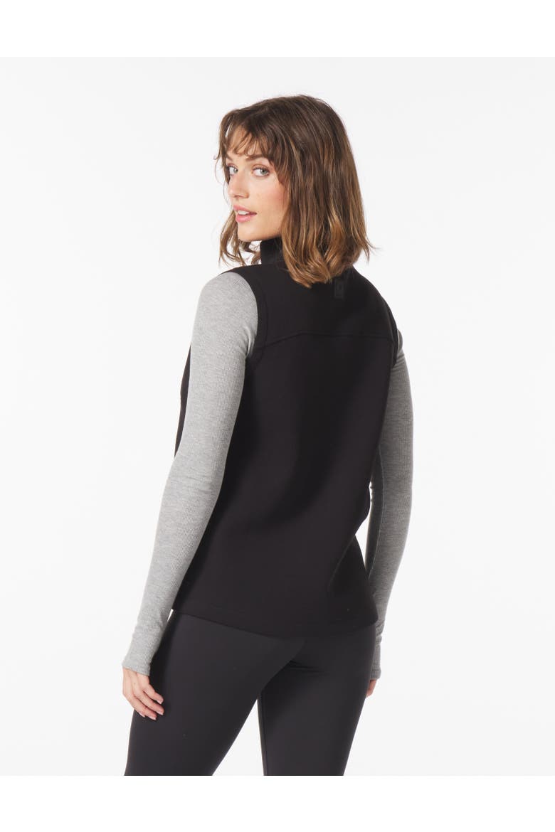 Women's Scuba Knit Vest, Alternate, color, Black
