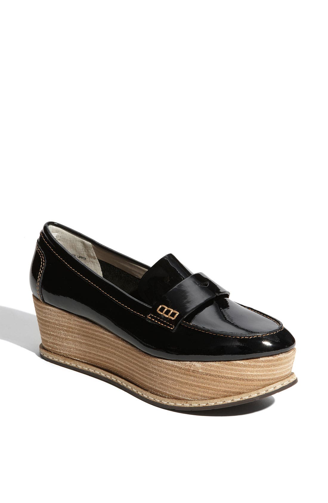 'Nikki' Platform Loafer, Main, color, BLACK PATENT