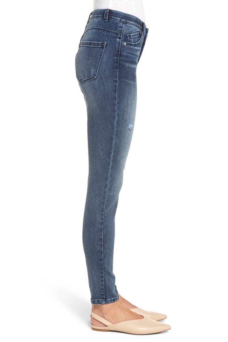 Ab-Solution High Waist Skinny Jeans (Nordstrom Exclusive), Alternate, color, BLUE