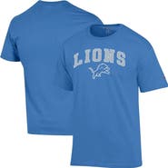 Champion Men's Champion Blue Detroit Lions Arch Over Logo T-Shirt