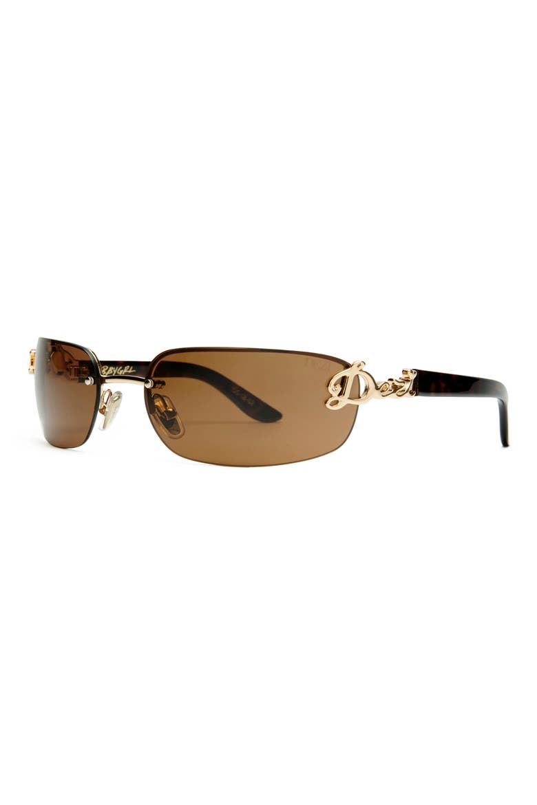Bby Grl 65mm Oval Sunglasses, Alternate, color, TORTOISE / COGNAC