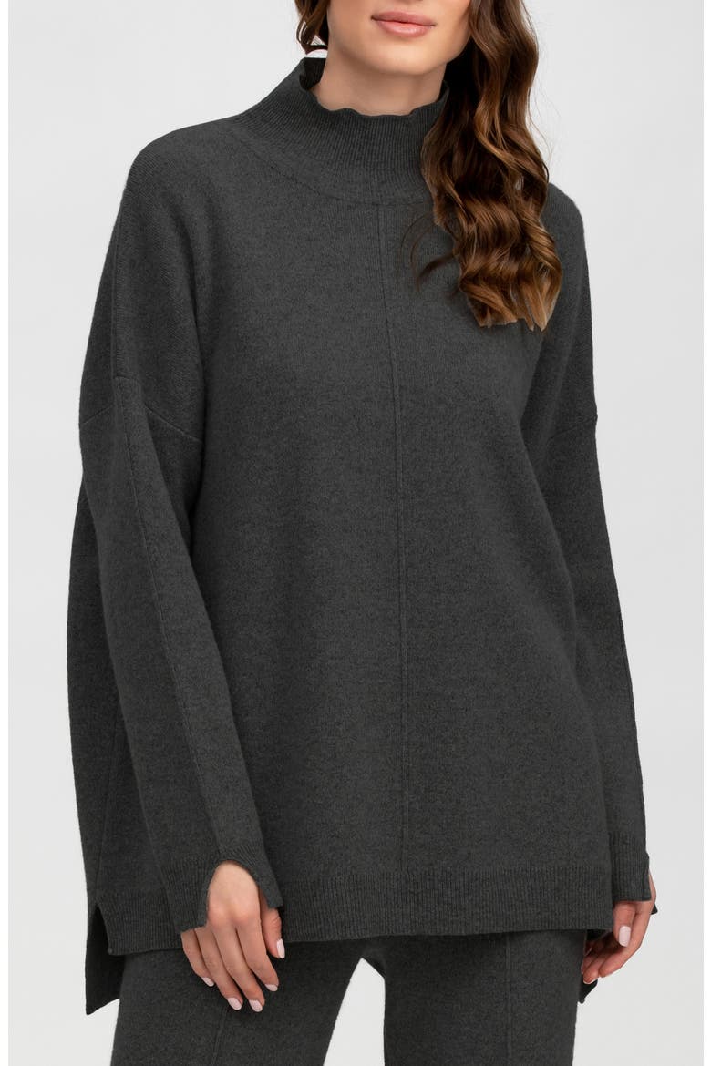 Meribel Maternity Turtleneck Sweater, Alternate, color, OXFORD