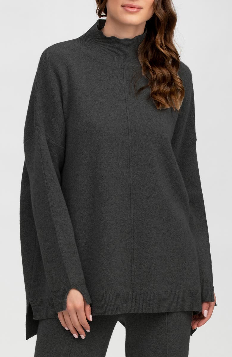 PIETRO BRUNELLI MATERNITY Meribel Maternity Turtleneck Sweater, Alternate, color, Oxford