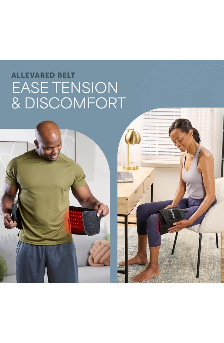 Lifepro Alevared Pro Red Light Therapy Belt  Triple Chip LEDs  660nm & 850nm Wavelengths Infrared light for Body with Vibration, Alternate, color, Pro Black