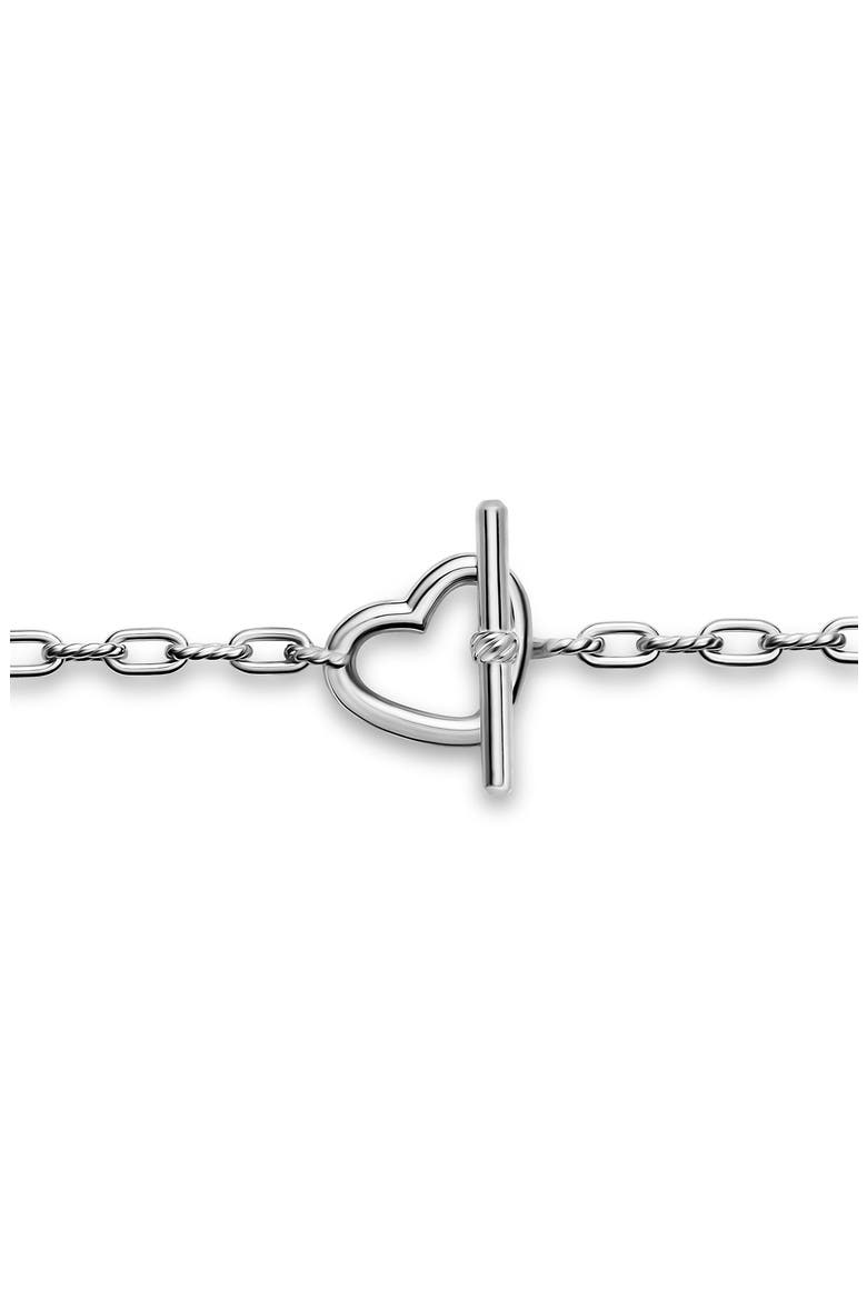 Madison® Heart Toggle Chain Necklace in Sterling Silver, 3mm, Alternate, color, SILVER DOME