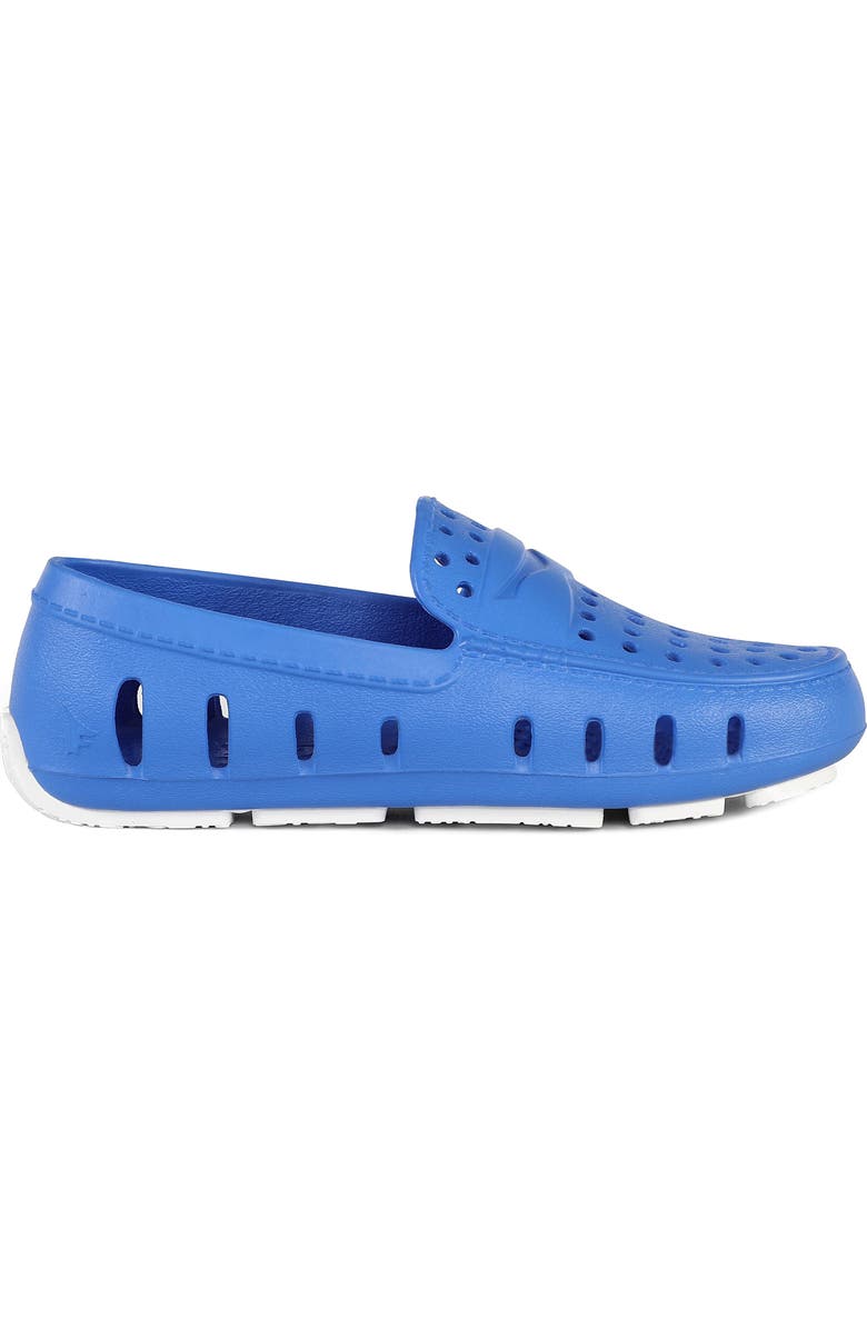 FLOAFERS Kids' Prodigy Waterproof Driver Loafer, Alternate, color, Bright Blue/Bright White