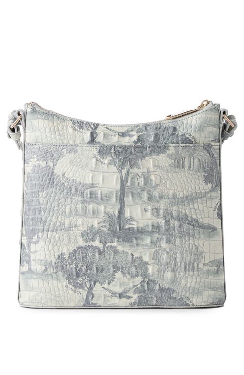 Brahmin Katie Croc Embossed Leather Crossbody Bag In Green