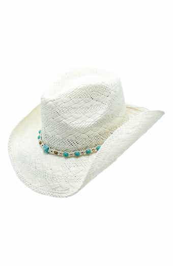 PETER GRIMM Geni Beaded Straw Panama Hat
