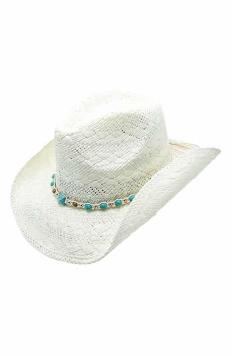 PETER GRIMM Geni Beaded Straw Panama Hat