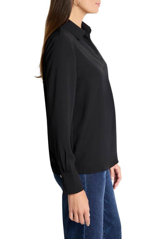 Nic + Zoe Nic+zoe Easy Pullover Shirt In Black Onyx