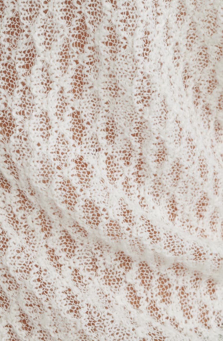 Free People Maris V-Neck Fine Gauge Linen Blend Cardigan, Alternate, color, Clean Ivory