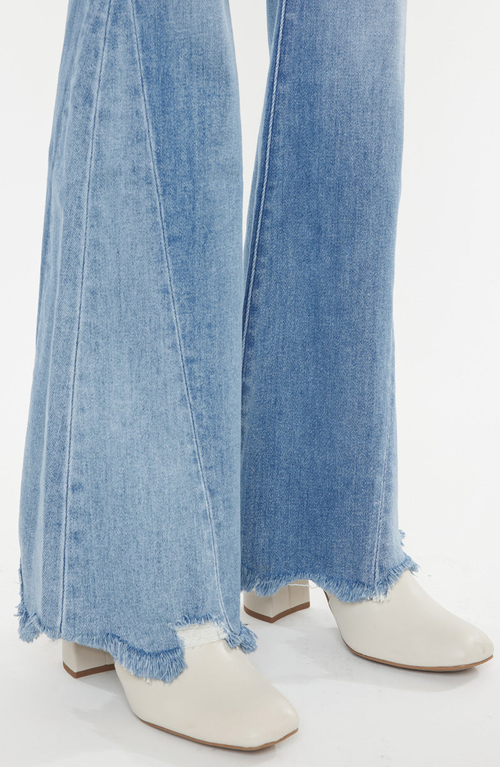 Kancan Cinthia Ultra High Rise Super Flare Jeans In Blue