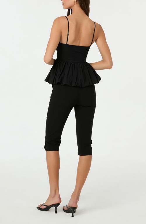 Astr The Label Cotton Twist Cutout Bubble Peplum Camisole