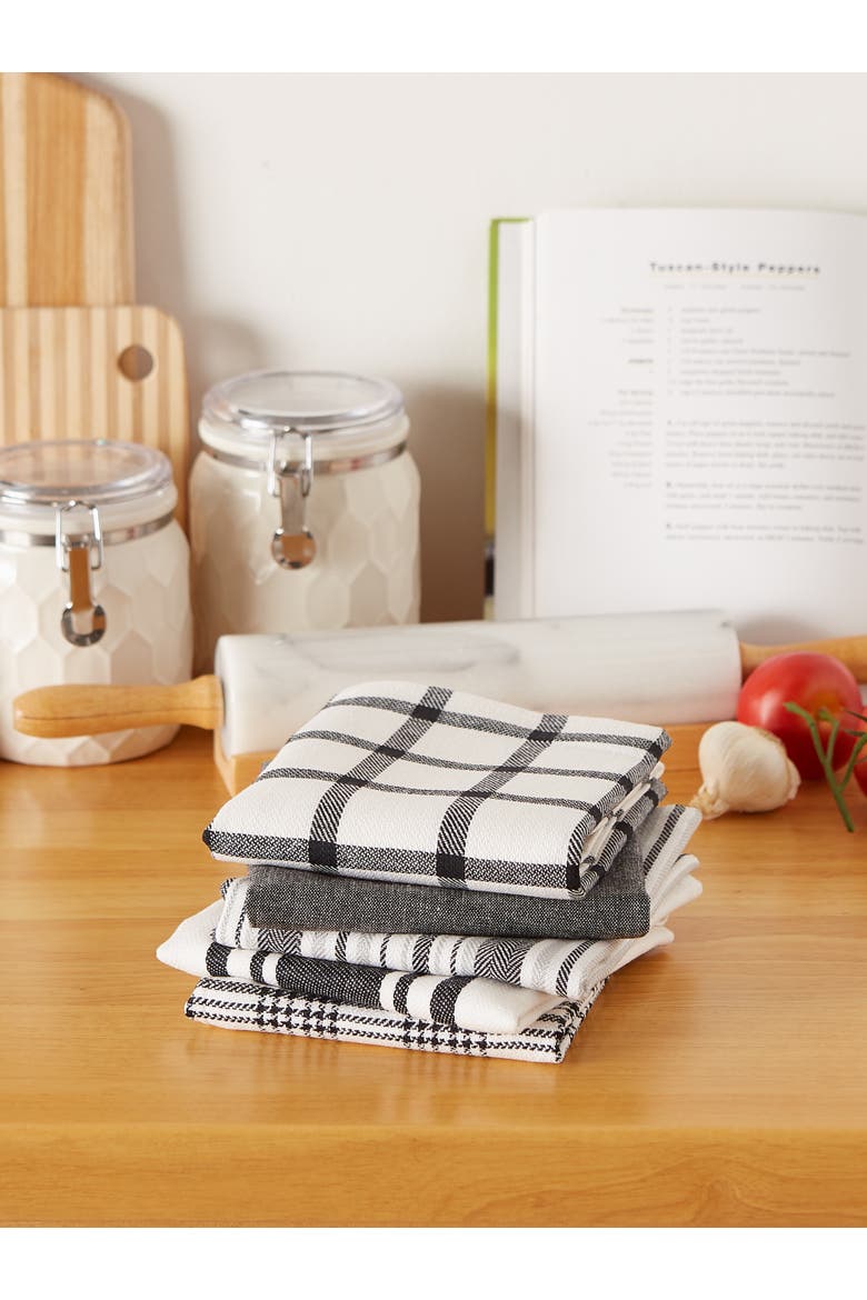Everyday Mixed Basic Dishtowel Set/5, Alternate, color, Black