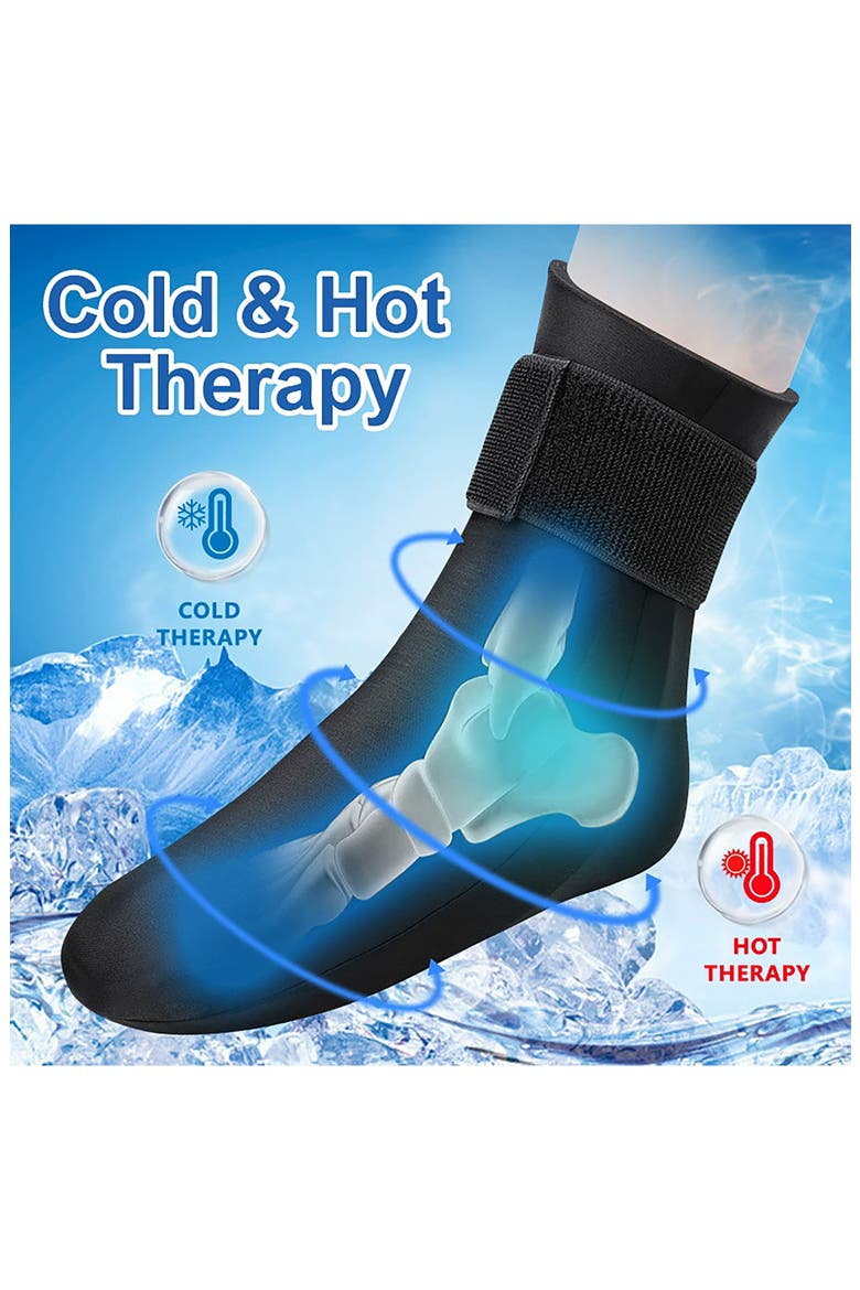 Helios Gel Cold Therapy Socks, Alternate, color, BLACK