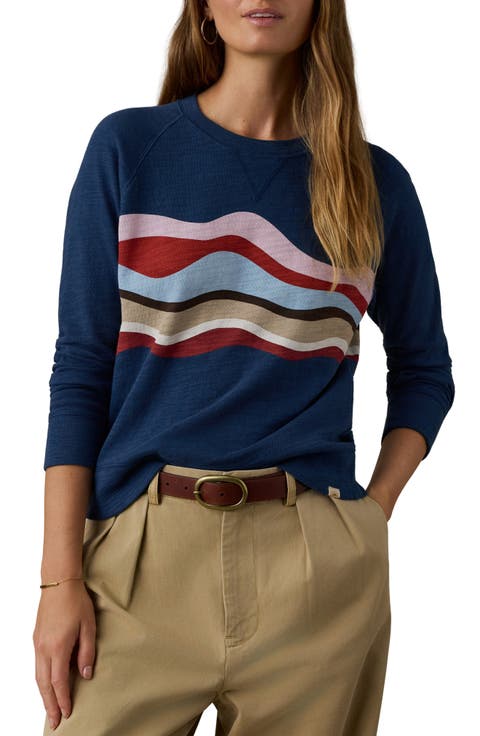 Print Slub Organic Cotton Sweatshirt