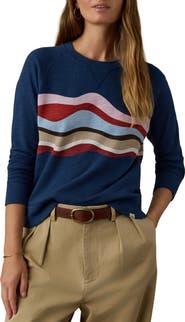 Faherty Print Slub Organic Cotton Sweatshirt
