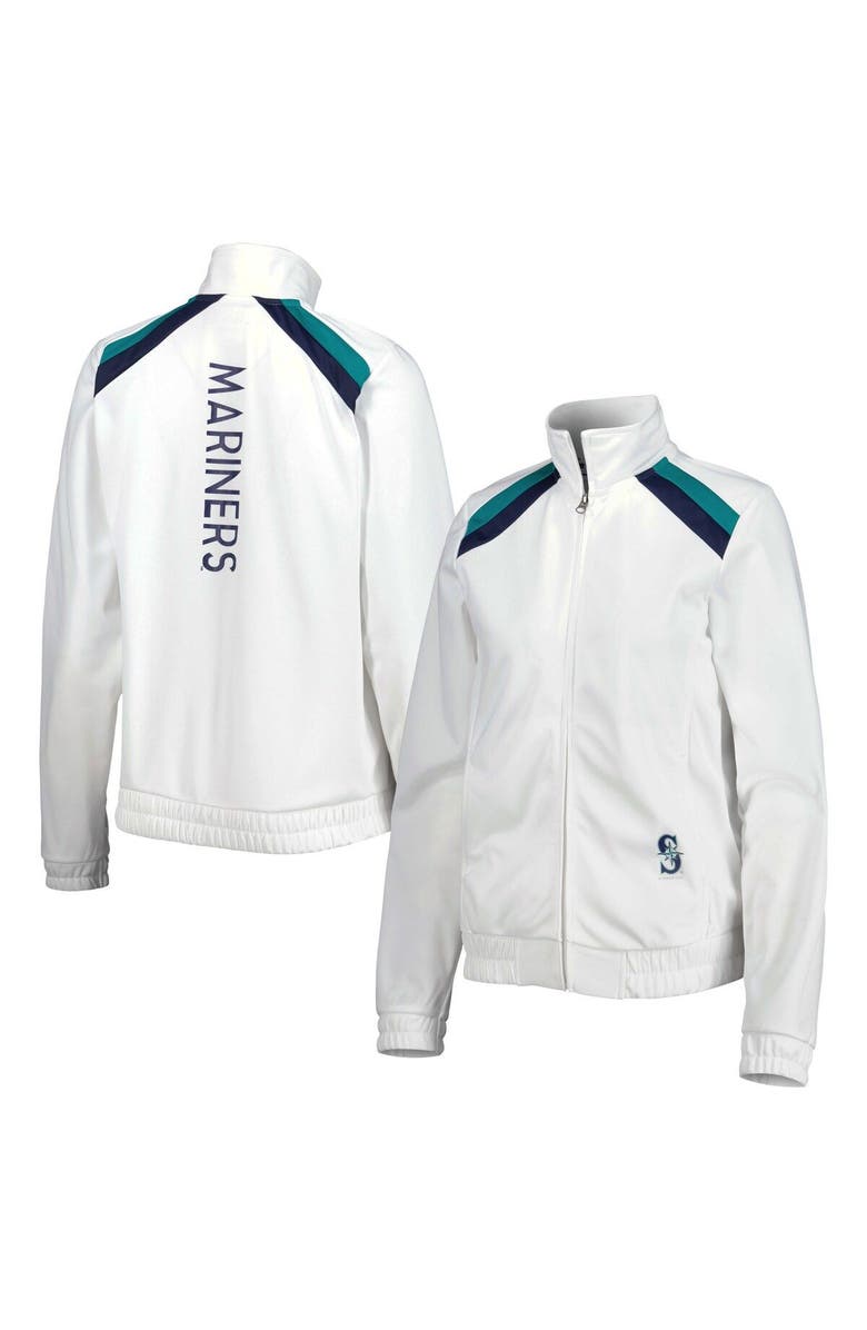 G-III 4HER BY CARL BANKS Women's G-III 4Her by Carl Banks White Seattle Mariners Red Flag Full-Zip Track Jacket, Main, color, White