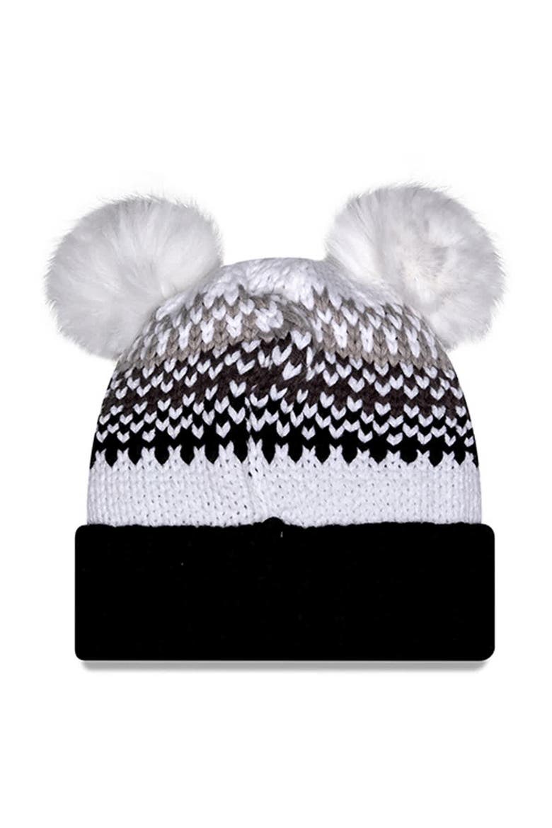 Women's New Era  Black Missouri Tigers Double Pom & Print Cuffed Knit Hat, Alternate, color, Black