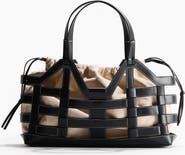 H&M Large drawstring-detail tote bag