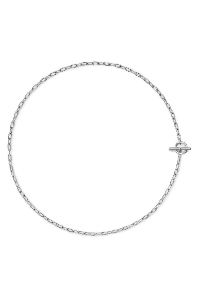 DY Madison® Toggle Chain Necklace in Sterling Silver, 3mm, Main, color, SILVER