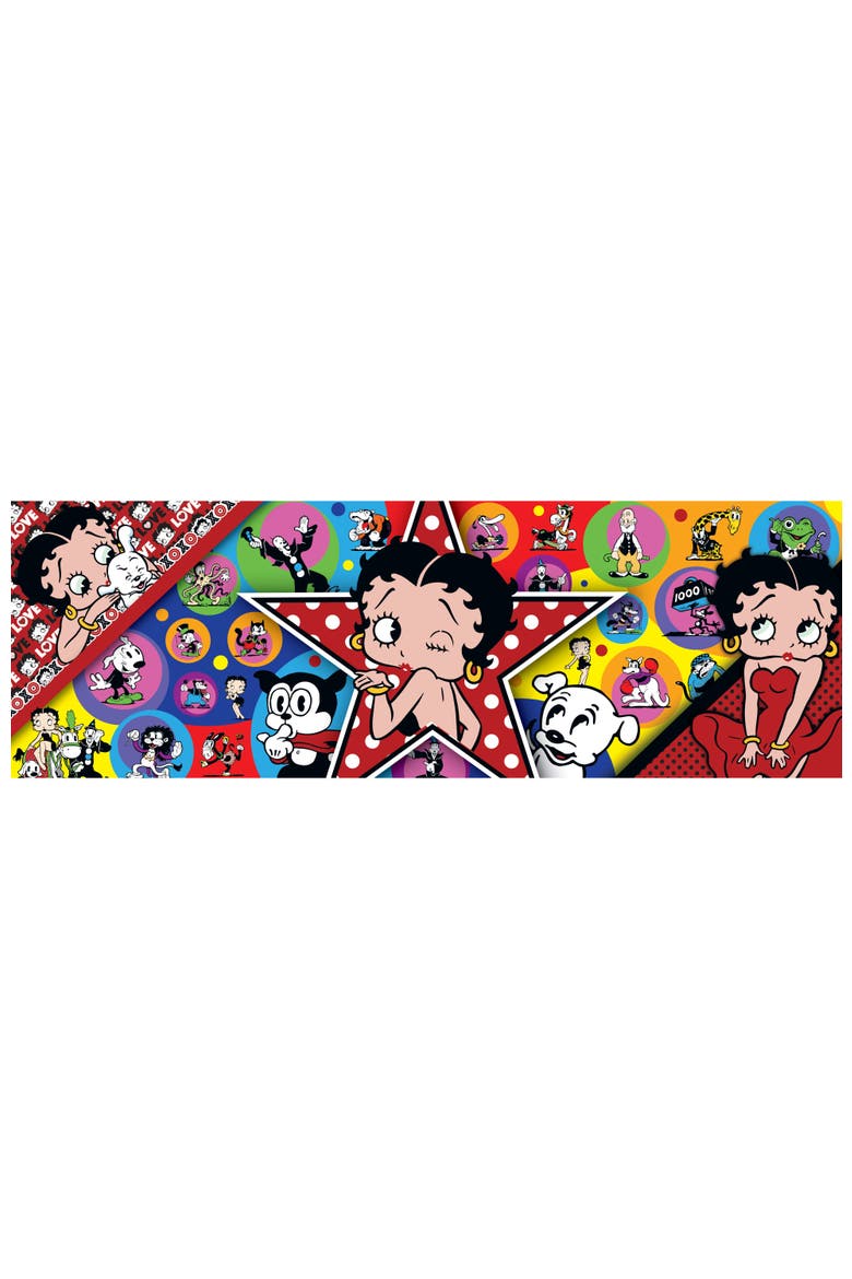Betty Boop 1000 Piece Panoramic Puzzle, Alternate, color, Multicolor