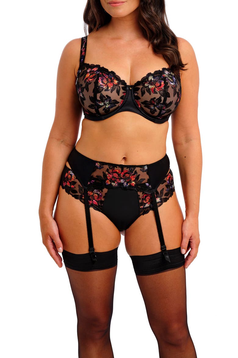 Magdalena Underwire Balconette Bra, Alternate, color, NOIR