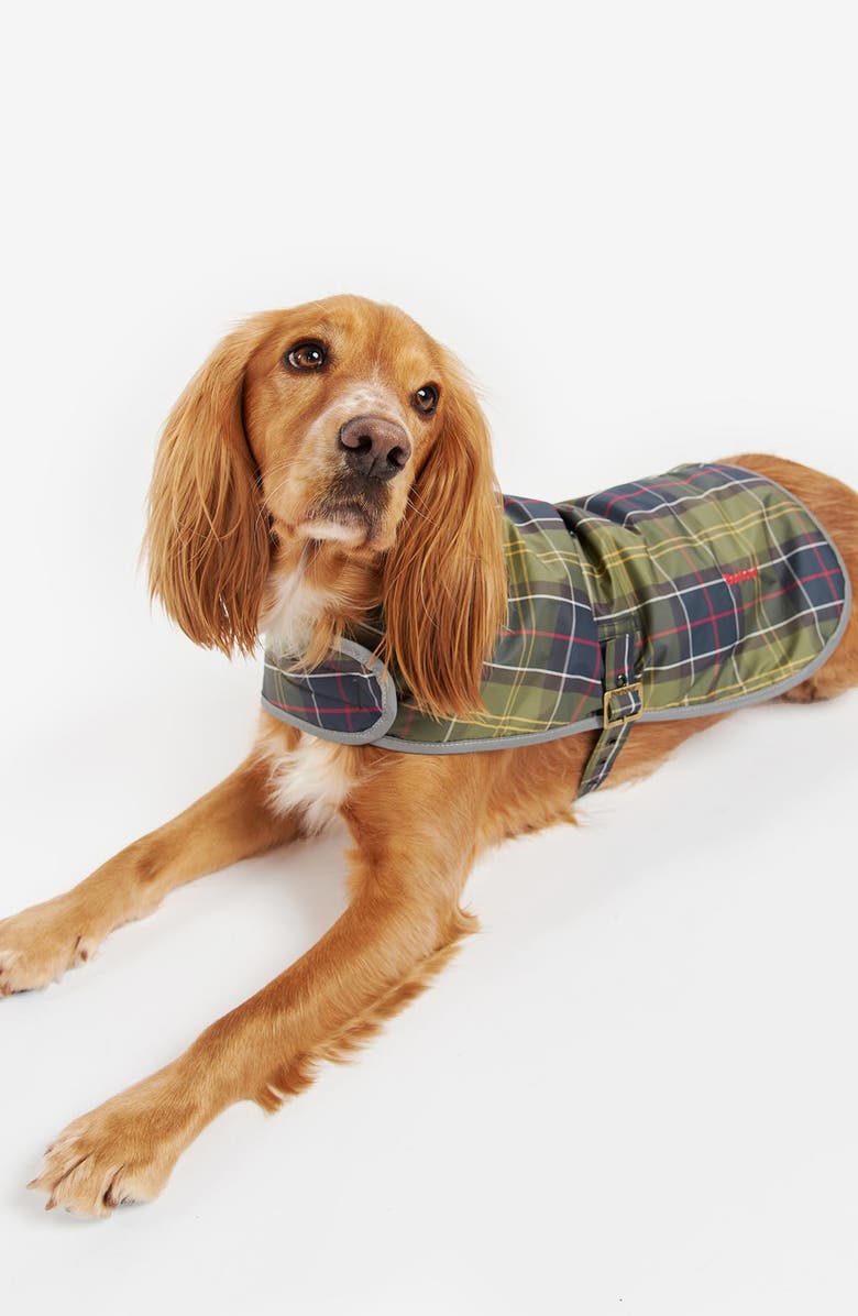 Barbour Tartan Waterproof Dog Coat, Alternate, color, 