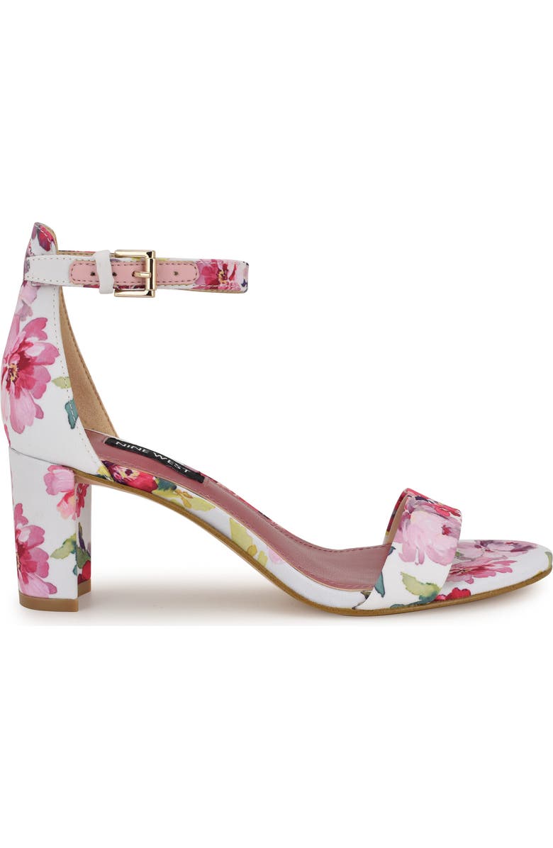 Nine West Pruce Ankle Strap Sandal, Alternate, color, Medium Pink Floral