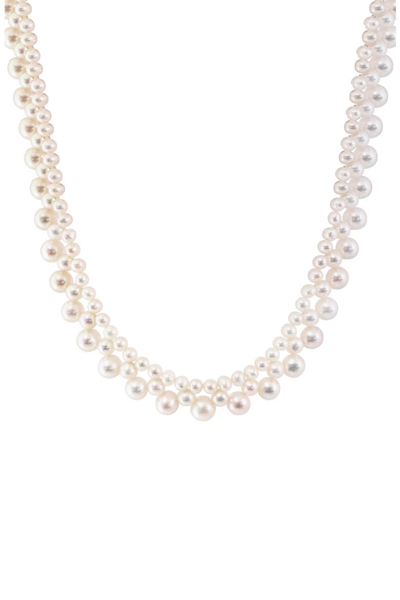 Sterling Silver Freshwater Pearl Necklace, Main, color, WHITE