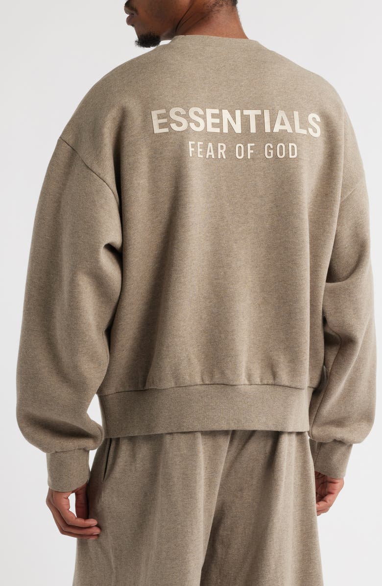 Fear of God Essentials Classic Fit Fleece Crewneck Sweatshirt, Main, color, Homestead Heather