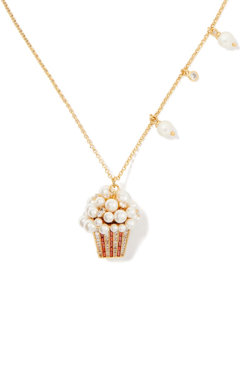 Kate Spade New York popcorn pendant necklace, Main, color, 