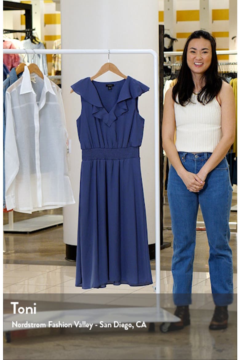 Ruffle Smocked Waist Midi Dress video