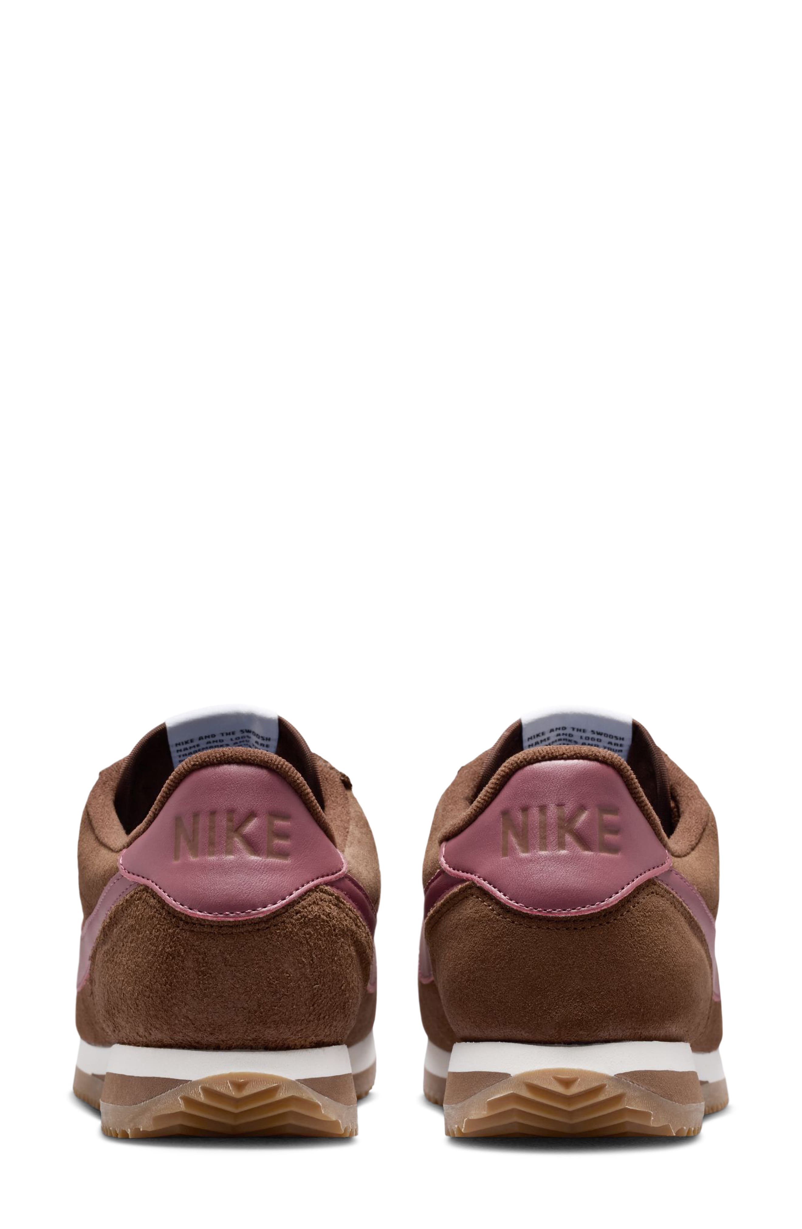 Cortez Suede Sneaker, Alternate, color, CACAO WOW/ PINK-SAIL