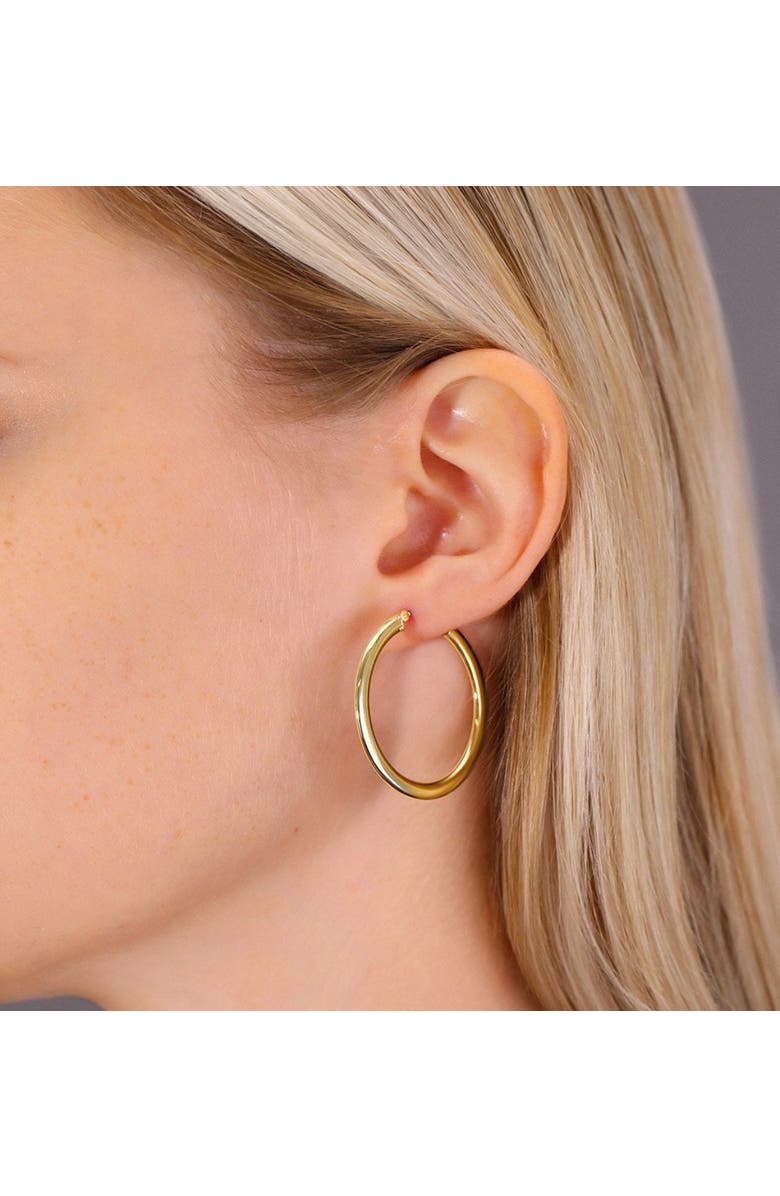 Donatello Gian Sterling Silver Large Gold Tone Hoops, Alternate, color, Gold