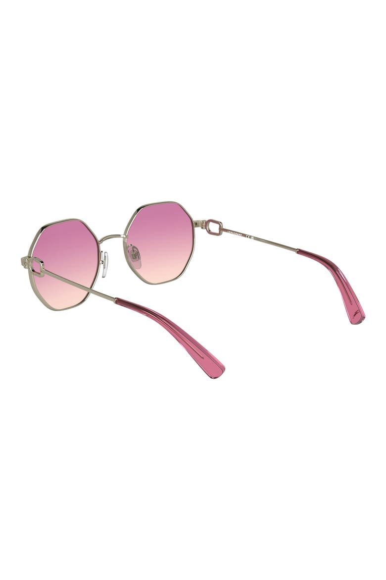 Le Foulonné 52mm Gradient Round Sunglasses, Alternate, color, GOLD/ GRADIENT PINK
