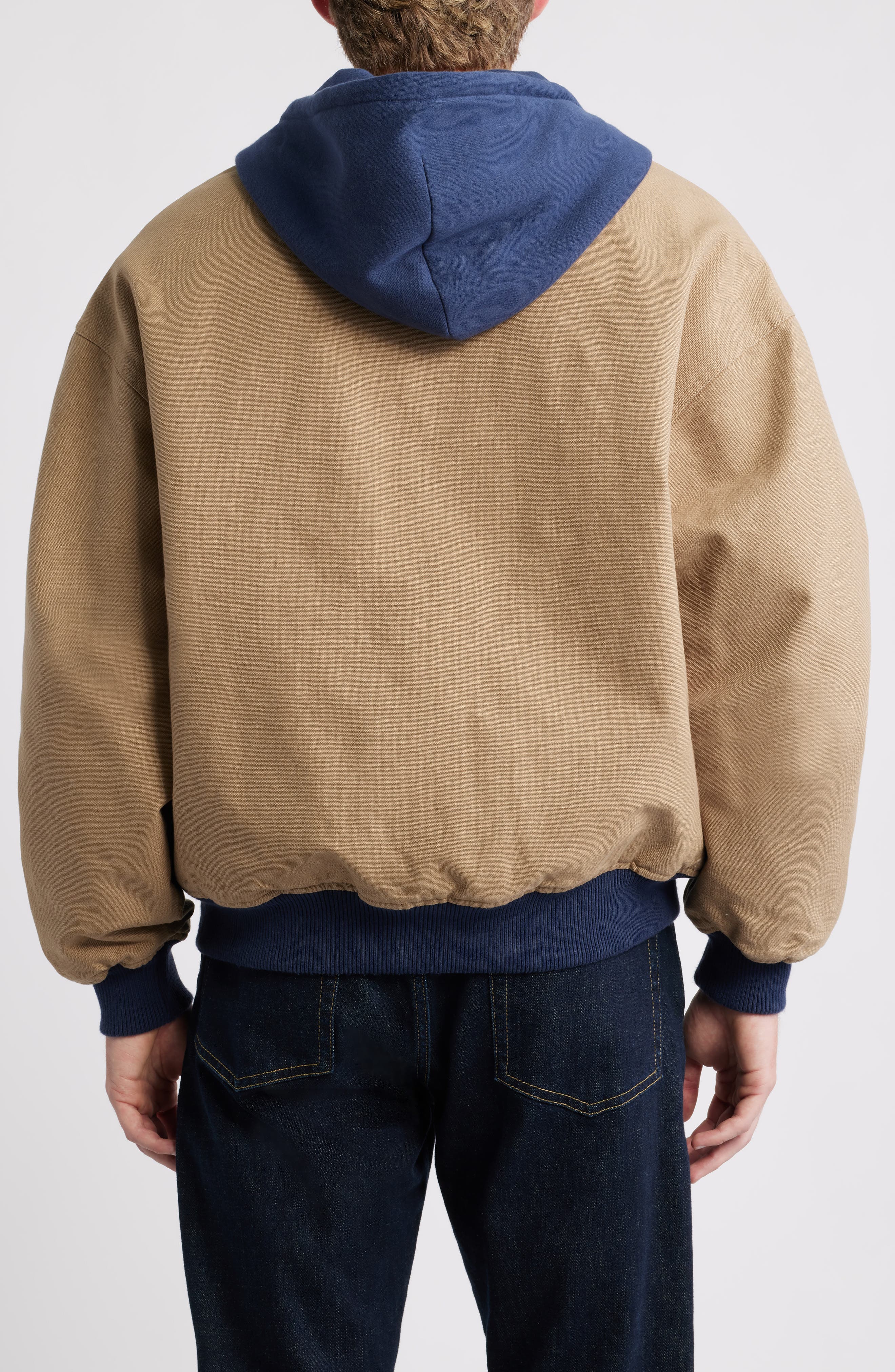 Hooded Cotton Canvas Bomber Jacket - image 2